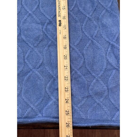 Talbots XL Cable Knit Sweater Blue Acrylic & Wool Blend Womens Stylish Pullover - Picture 7 of 9